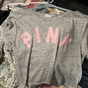 Pink grey half shirt